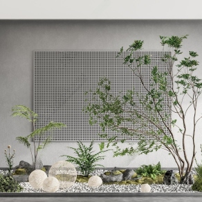 现代庭院景观小品3D模型下载